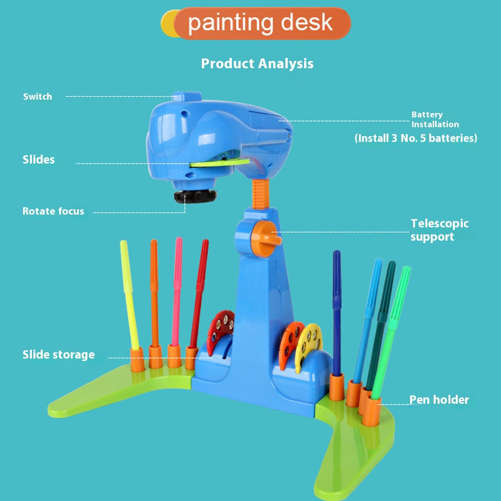 طاولة رسم تعليمية للأطفال مع ج - مراجعة Drawing Projector Kids وسعره