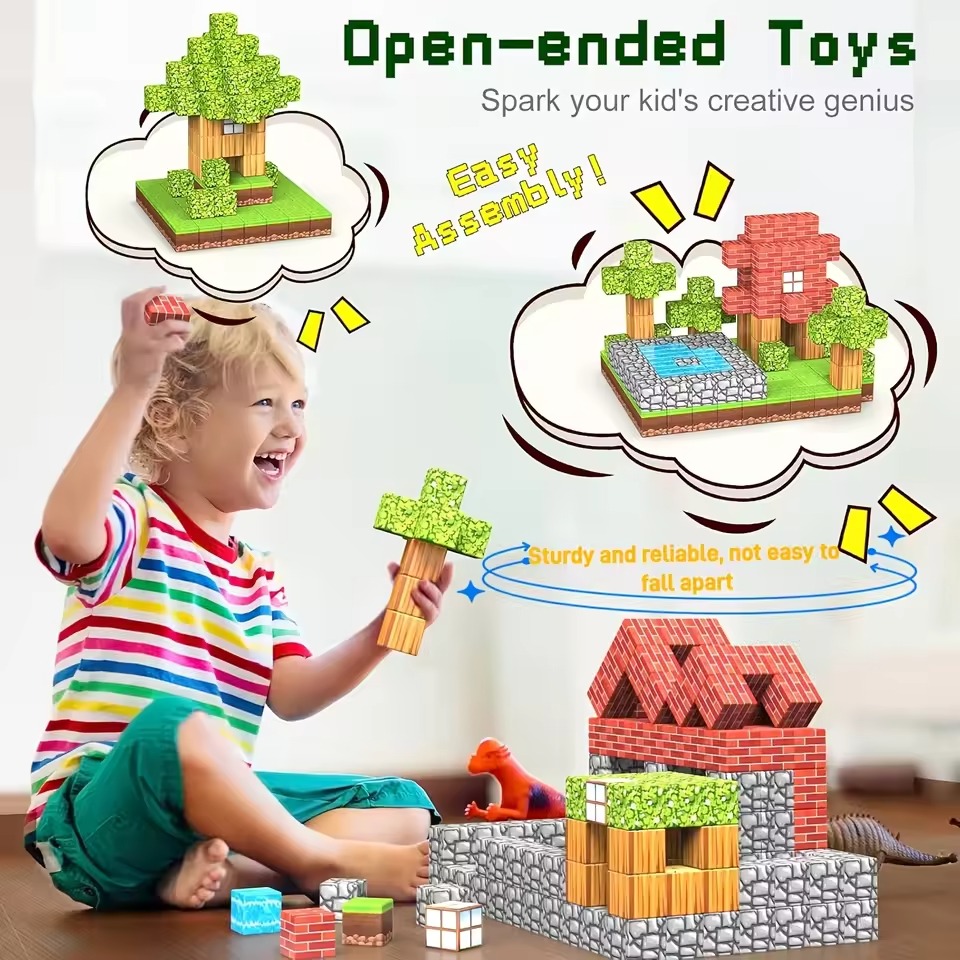 مكعبات البناء المغناطيسية من م - مراجعة Kids Education World وسعره